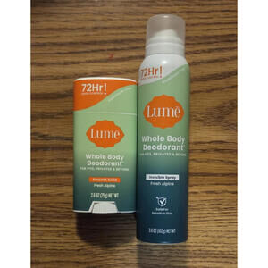 Lume Whole Body Deodorant Lot Smooth Solid & Invisible Spray  Fresh Alpine {NEW}